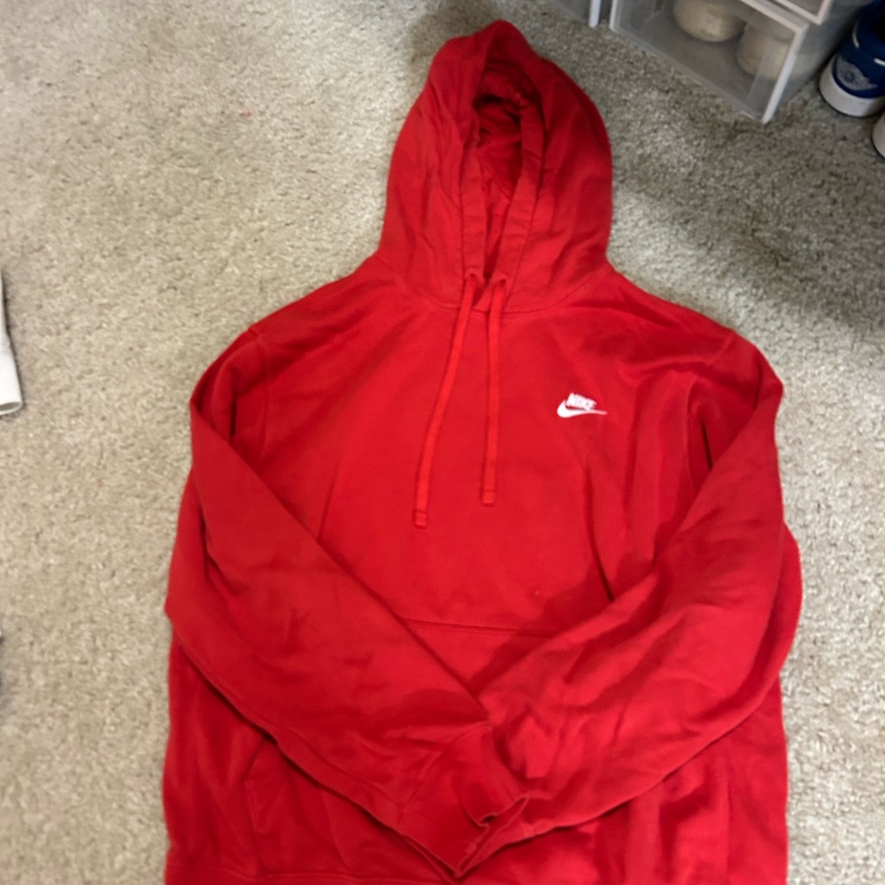 Nike Red Sweatshirt Hoodie Athletic Wear
